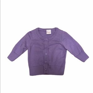 Hanna Andersson Purple Cardigan Sweater